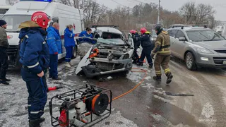 В Александрове спасатели деблокировали пострадавшего после серьёзного ДТП