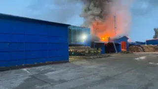 В Кольчугине разразился пожар на складе