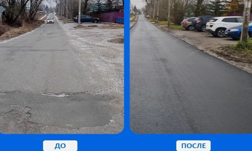 За время дорожного сезона 2025 года в Петушках отремонтировали 5,8 километра дорог