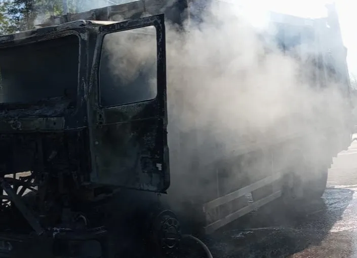 На трассе М-7 в Ковровском районе сгорел грузовой автомобиль