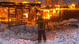 В деревне Копылиха Александровского района пожар уничтожил жилой дом