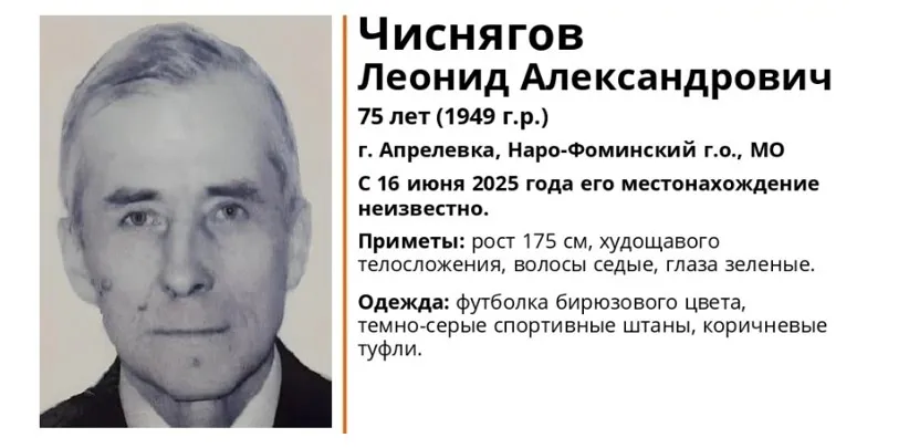 Во Владимирской области ищут 75-летнего мужчину из Подмосковья с потерей памяти