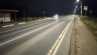 В Собинском районе появилась безопасная автобусная остановка и освещение дороги