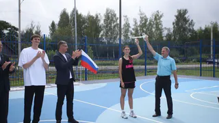 В Собинке появилась современная баскетбольная площадка для юных спортсменов