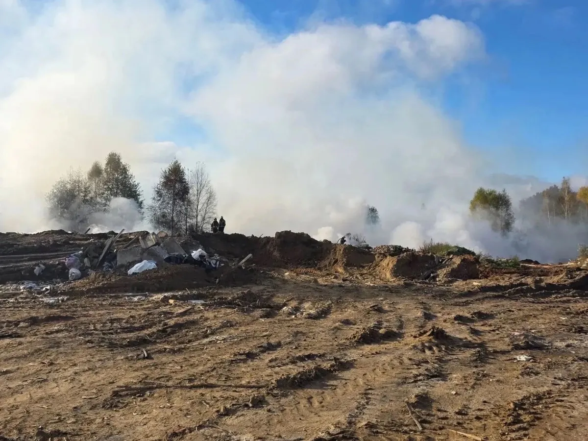 Во Владимире на Производственной улице загорелась свалка