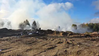 Во Владимире на Производственной улице загорелась свалка