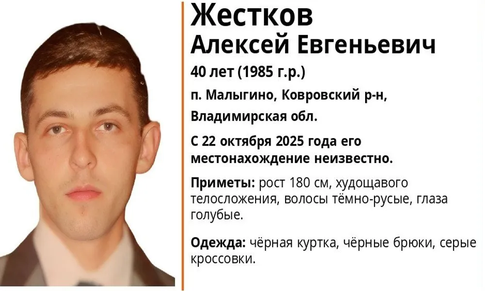 В Ковровском районе разыскивают пропавшего 40-летнего мужчину из посёлка Малыгино