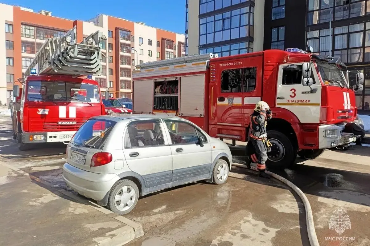 Во Владимире пожарные потушили возгорание в нескольких квартирах микрорайона Заклязьменский
