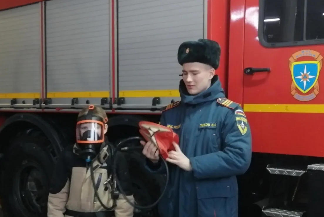 Вязниковские кадеты побывали на экскурсии в пожарно‑спасательной части