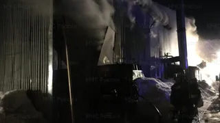 Мощный пожар произошел в котельной в Суздальском районе