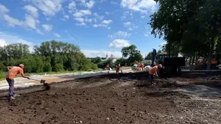 Продолжается благоустройство городского сада в Суздале